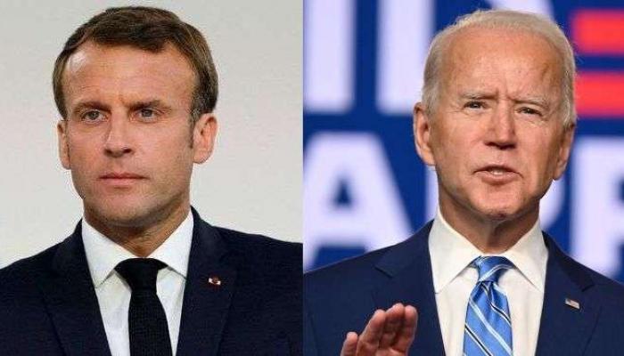 Le président américain élu Joe Biden et Emmanuel Macron 