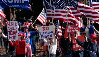 مخاوف من مصادمات بين أنصار ترامب وبادين - أ.ف.ب