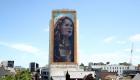 Sidney'de 18 katlı binaya Nicole Kidman portresi çizildi