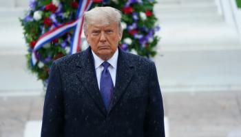 الرئيس الأمريكي المنتهية ولايته دونالد ترامب