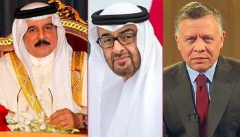 الشيخ محمد بن زايد آل نهيان وملك البحرين وملك الأردن 