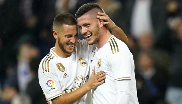 لوكا يوفيتش وإيدين هازارد لاعبا ريال مدريد