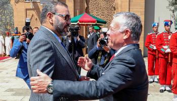 العاهل المغربي وملك الأردن خلال لقاء سابق