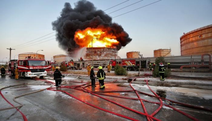 حريق سابق في مصفاة للنفط الإيراني- أرشيفية