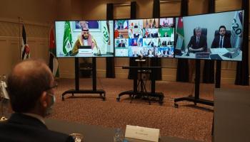 جانب من مشاركة الأردن في قمة العشرين الافتراضية