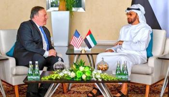 الشيخ محمد بن زايد آل نهيان خلال لقاء مايك بومبيو