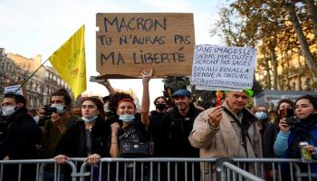 جانب من الاحتجاجات التي تشهدها باريس - أ.ف.ب