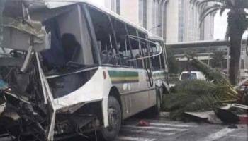 تصادم بين حافلتين في تونس