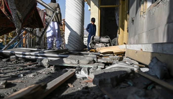 جانب من آثار القصف في كابول