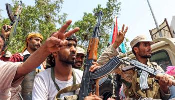 عناصر من القوات الجنوبية في أبين