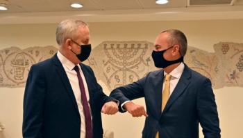 جانتس وملاينوف خلال اجتماعهما