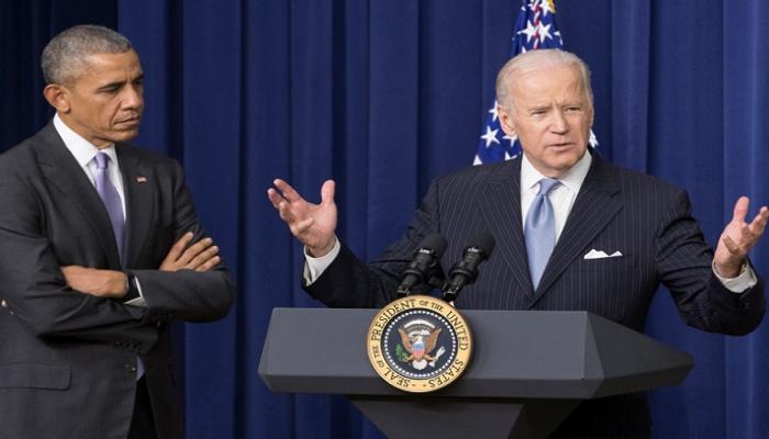 جو بايدن وباراك أوباما في لقاء سابق