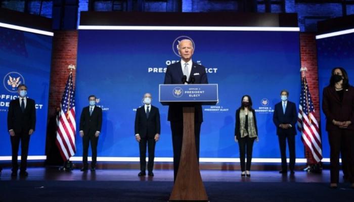 Joe Biden lors d'un discours où il a présenté les premières personnalités nommées pour faire partie de son équipe- AFP