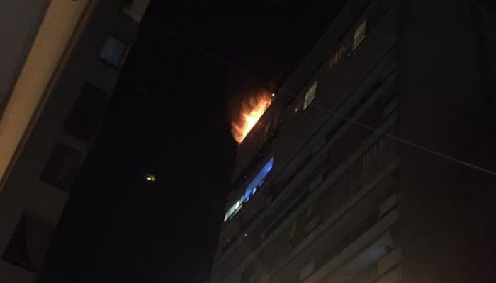 صورة لحريق المبنى 