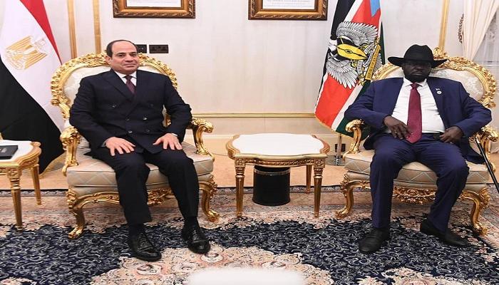 الرئيسان عبد الفتاح السيسي وسلفا كير