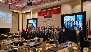 جانب من اجتماعات فرقاء ليبيا في طنجة المغربية 