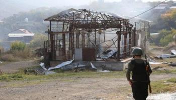 آثار المعارك بإقليم ناغورني قره باغ