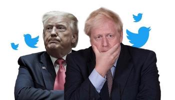 رئيس الوزراء البريطاني والرئيس الأمريكي المنتهية ولايته