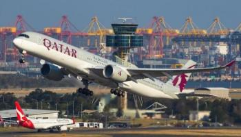 طائرة تابعة للخطوط الجوية القطرية