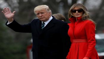 ميلانيا ترامب خطفت الأضواء كثيرا في ولاية زوجها