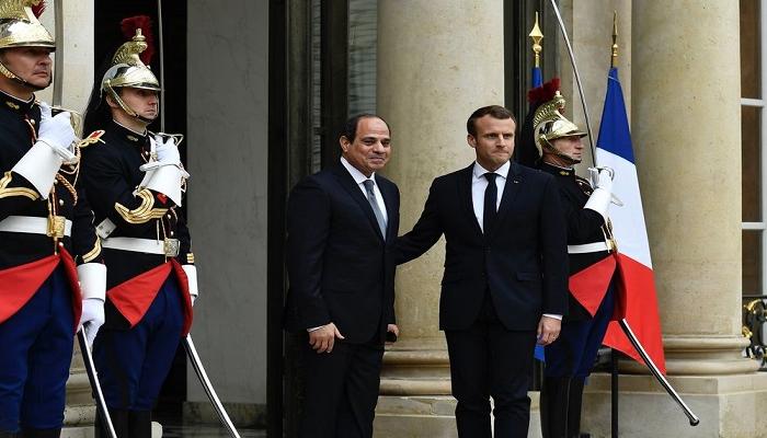 ماكرون والسيسي في لقاء سابق بالإليزيه- أرشيفية