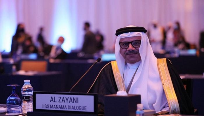 وزير الخارجية البحريني عبداللطيف الزياني خلال حوار المنامة