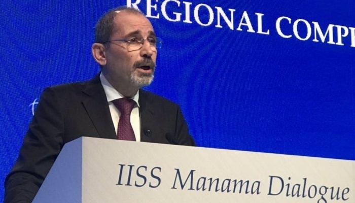 وزير الخارجية الأردني خلال مشاركته بحوار المنامة
