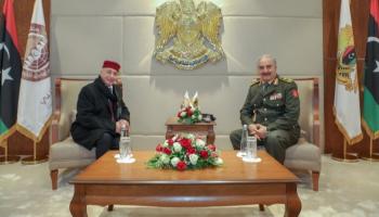 المشير خليفة حفتر  وعقيلة صالح - أرشيفية