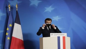  الرئيس الفرنسي إيمانويل ماكرون