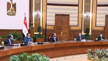 الرئيس السيسي خلال لقاء الوفد العراقي