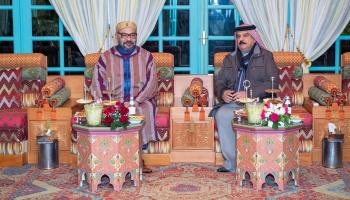 العاهلان المغربي والبحريني خلال لقاء ودي سابق