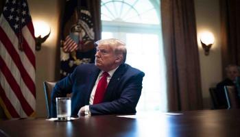 الرئيس الأمريكي المنتهية ولايته دونالد ترامب 