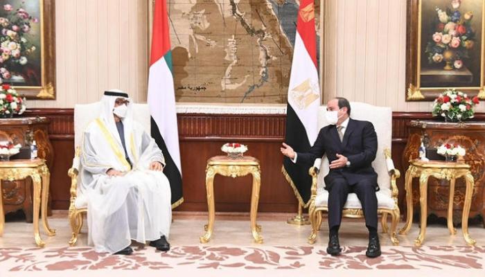 الرئيس عبد الفتاح السيسي يستقبل الشيخ محمد بن زايد آل نهيان