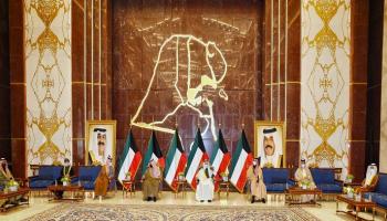 جانب من لقاء وزير الخارجية الكويتي مع سفراء دول مجلس التعاون