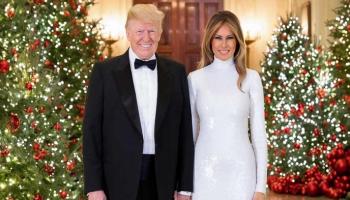ترامب وميلانيا خلال احتفال سابق في البيت الأبيض