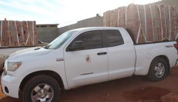 سيارات تهريب في قبضة الجيش الليبي