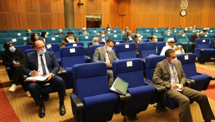 جانب من اجتماع وفد الجنوب الليبي إلى القاهرة