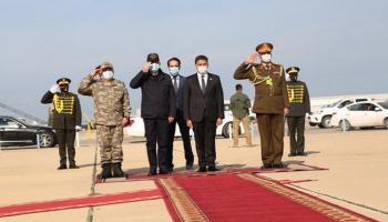 جانب من زيارة وزير الدفاع التركي إلى طرابلس