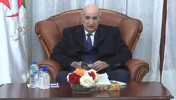 جانب من كلمة الرئيس الجزائري بعد عودته إلى بلاده