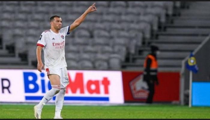 جمال بلعمري لاعب ليون الفرنسي