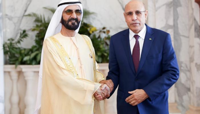 الشيخ محمد بن راشد آل مكتوم والرئيس الموريتاني