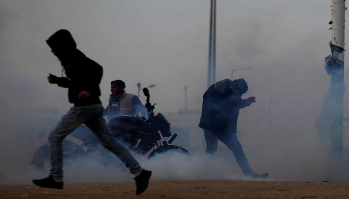 جانب من المواجهات بين الفلسطينيين وقوات الاحتلال بالضفة الغربية