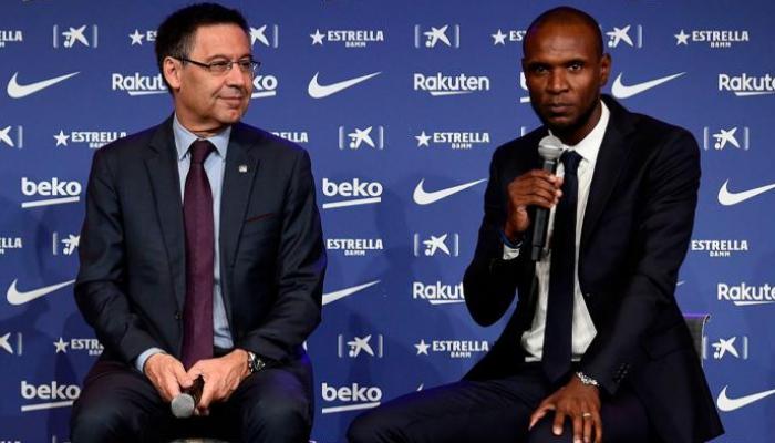 بارتوميو رئيس برشلونة وأبيدال المدير الرياضي