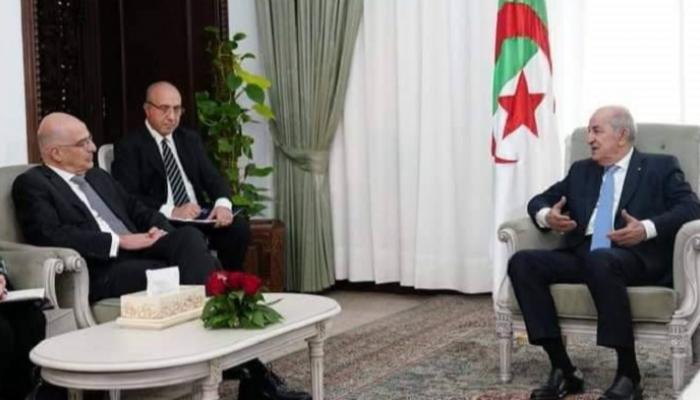 الرئيس الجزائري ووزير الخارجية اليوناني