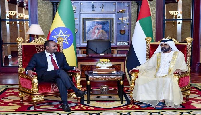 الشيخ محمد بن راشد آل مكتوم ورئيس الوزراء الإثيوبي