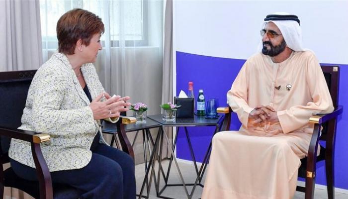 محمد بن راشد يستقبل رئيسة صندوق النقد الدولي