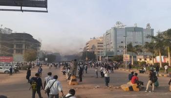 جانب من المظاهرات بالخرطوم 