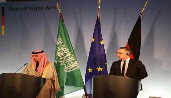مؤتمر صحفي بين الأمير فيصل بن فرحان بن عبدالله وهيكو ماس 