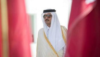 تميم بن حمد أمير قطر يتاجر بالقضية الفلسطينية - أرشيفية