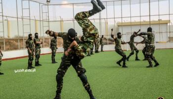 قوات تابعة للجيش الوطني الليبي أثناء تدريبات عسكرية